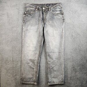 TK Axel Treadwell Jeans Men's 36x32 Faded Black Relaxed Straight Stitch Pocket